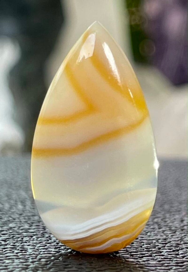 Botswana Agaat edelsteen cabochon druppel, medium