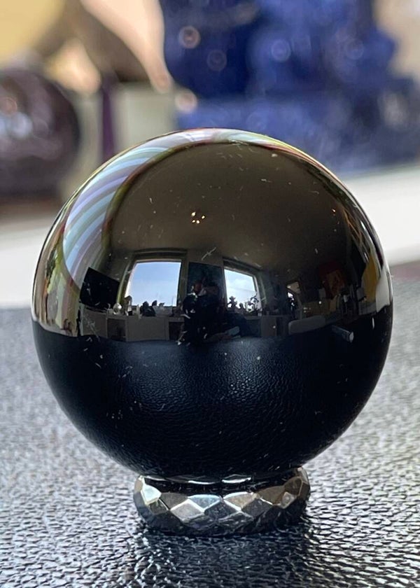 Zwarte Obsidiaan bol, medium 4,3cm