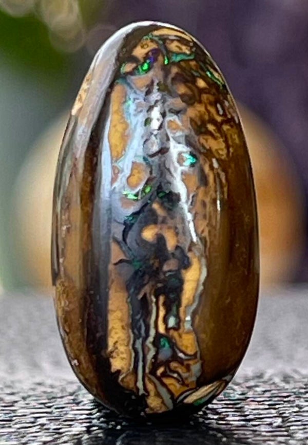 Boulder Opaal edelsteen cabochon druppel, medium