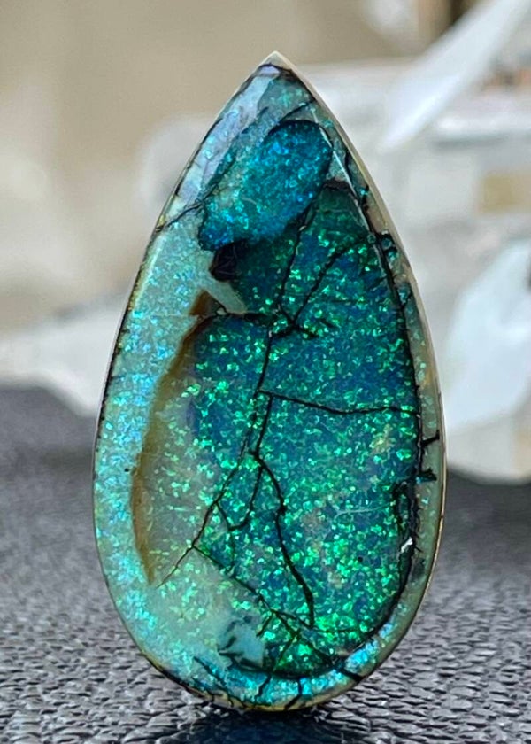 Galaxy of Monarch Opaal edelsteen cabochon druppel, medium