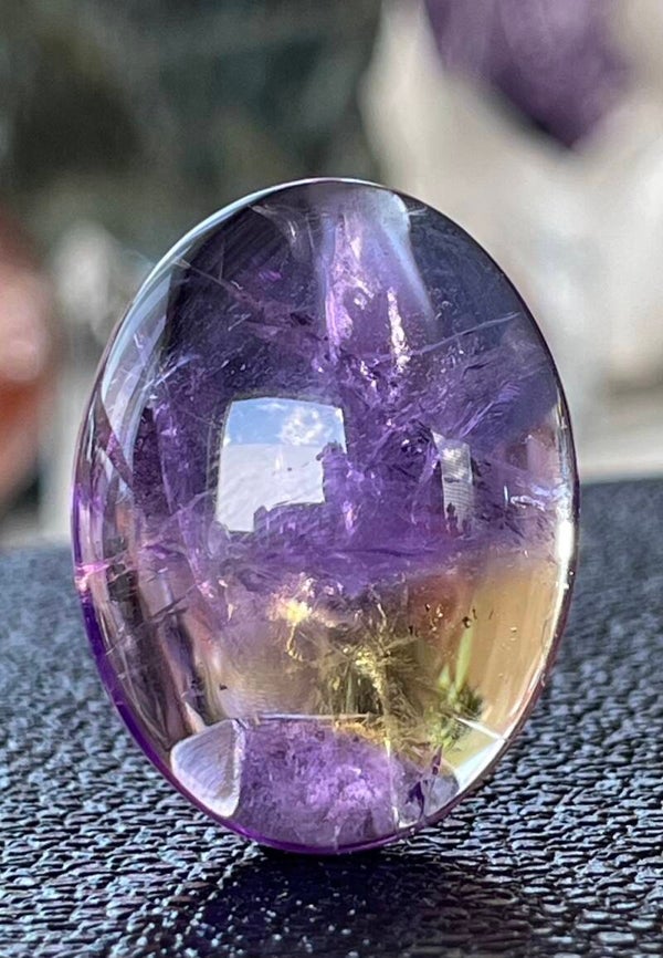 Ametrien edelsteen cabochon ovaal, medium