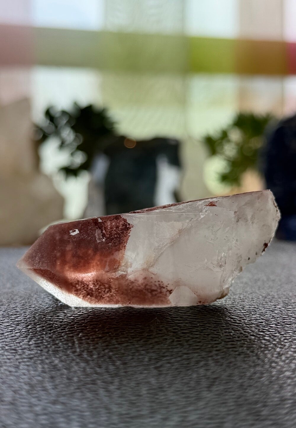 Lemurische Hematietkwarts punt uit Madagaskar, medium