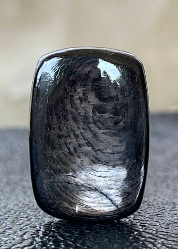 Hyperhniet edelsteen cabochon rechthoekig, medium