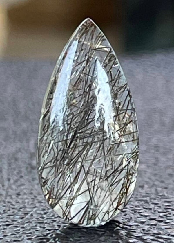 Toermalijn kwarts edelsteen cabochon druppel, medium