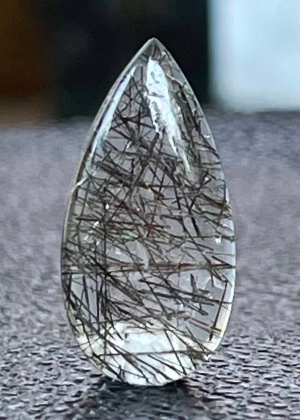 Toermalijn kwarts edelsteen cabochon druppel, medium
