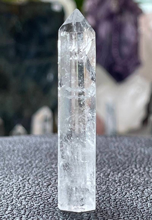 Bergkristal punt uit Brazilië gepolijst, klein