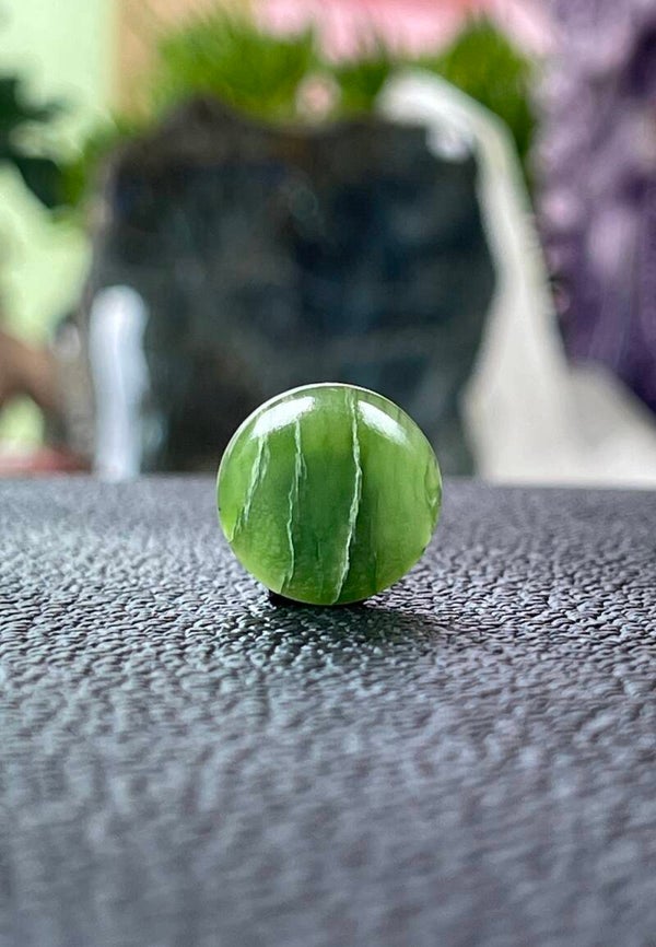 Nefriet Jade edelsteen cabochon rond, klein