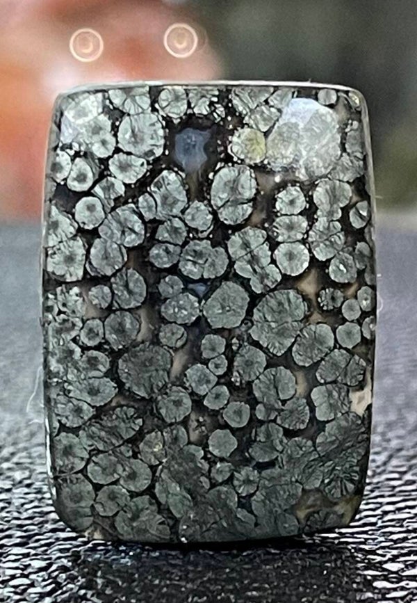 Markasiet met Pyriet edelsteen cabochon rechthoekig, medium