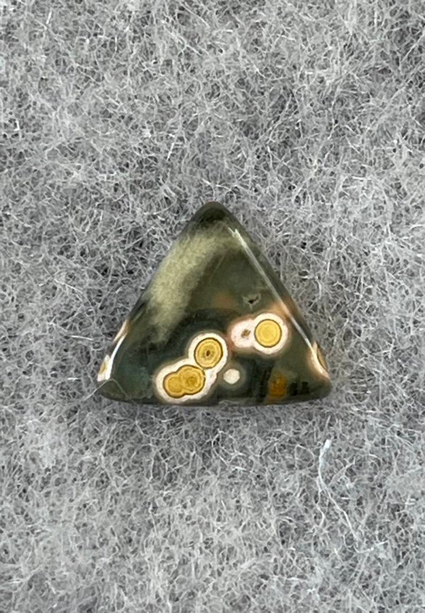 Oceaan Jaspis edelsteen cabochon driehoek, klein