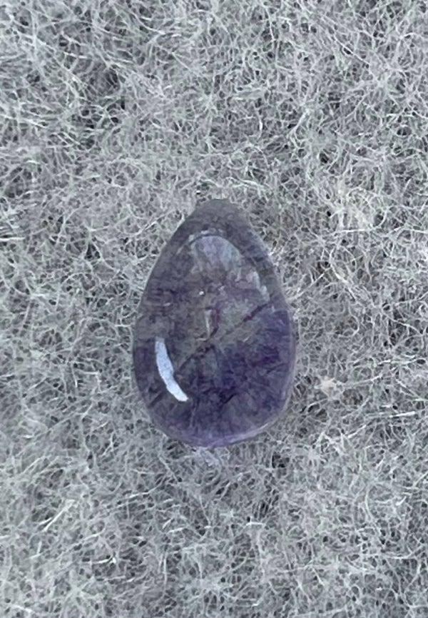 Fluoriet Blue John edelsteen cabochon druppel, heel klein