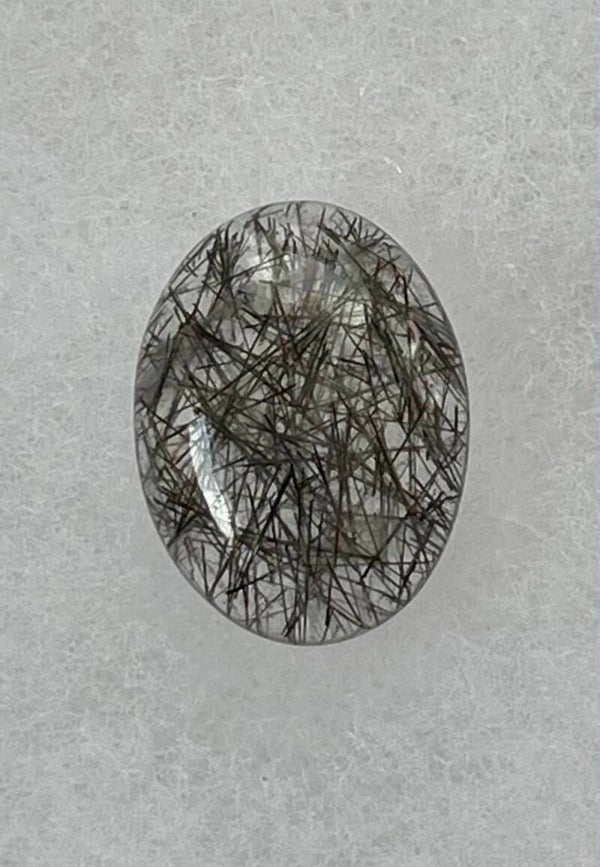 Toermalijnkwarts edelsteen cabochon ovaal, medium