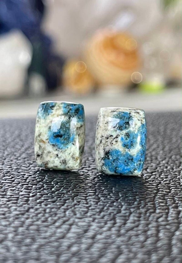 K2 Jaspis edelsteen cabochon rechthoek, klein, per paar