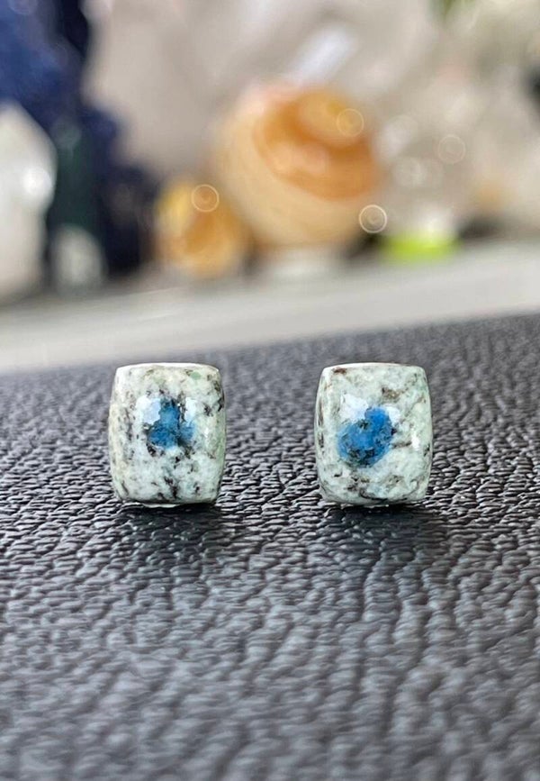 K2 Jaspis edelsteen cabochon rechthoek, klein, per paar