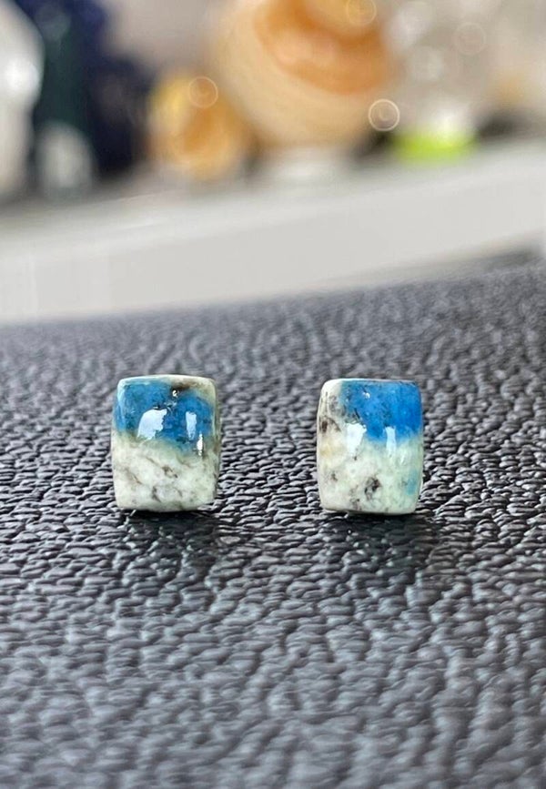 K2 Jaspis edelsteen cabochon rechthoek, klein, per paar