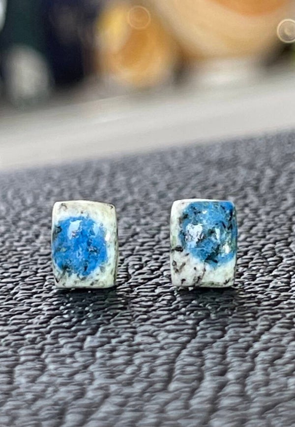 K2 Jaspis edelsteen cabochon rechthoek, klein, per paar