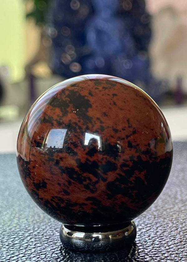 Mahonie Obsidiaan bol, medium 4,2cm