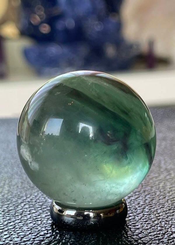 Groene Fluoriet bol, klein 3,7cm
