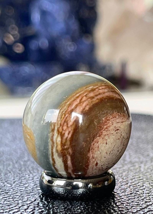 Polychroom Jaspis bol, klein 2,9cm