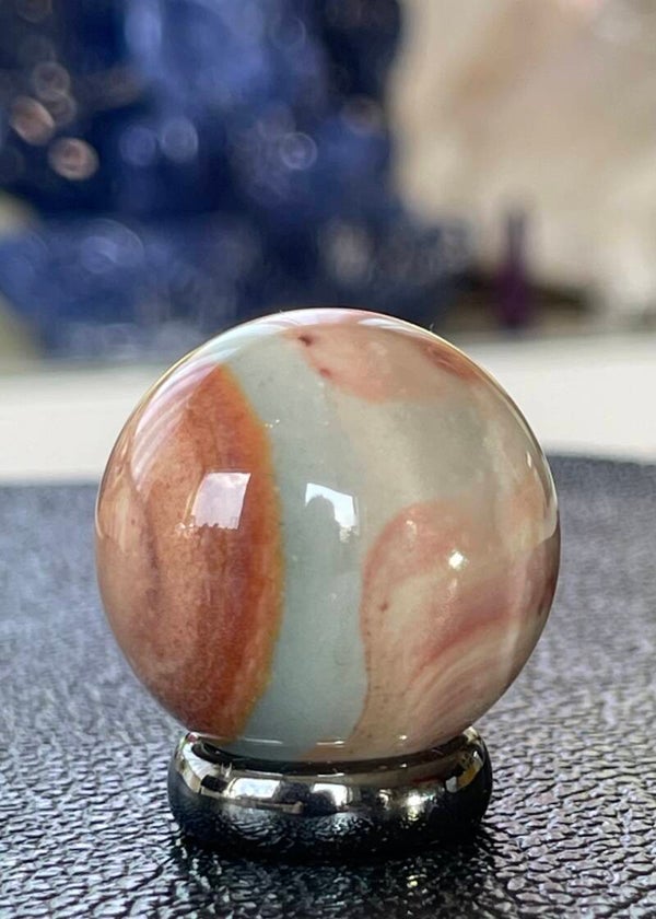 Polychroom Jaspis bol, klein 3cm
