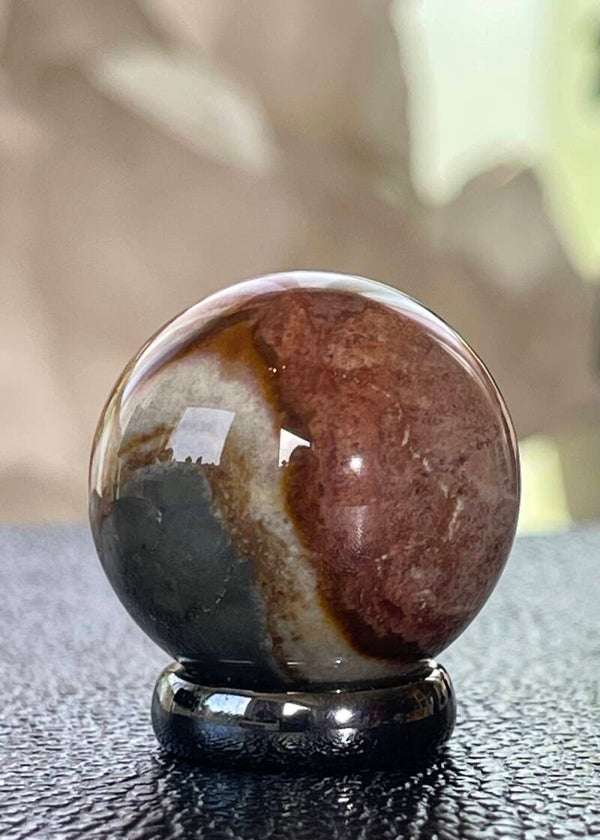 Polychroom Jaspis bol, klein 2,9cm