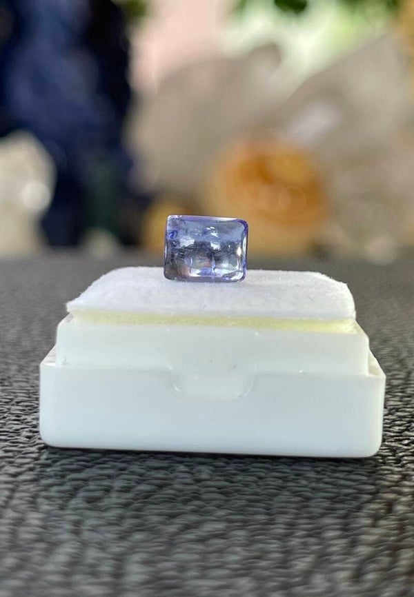 Tanzaniet edelsteen cabochon rechthoek, klein