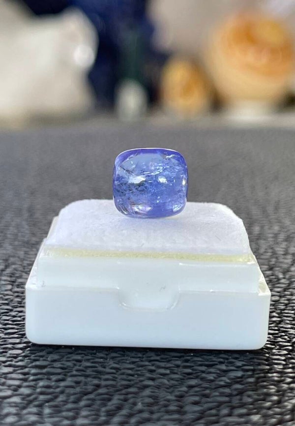 Tanzaniet edelsteen cabochon rechthoek, klein