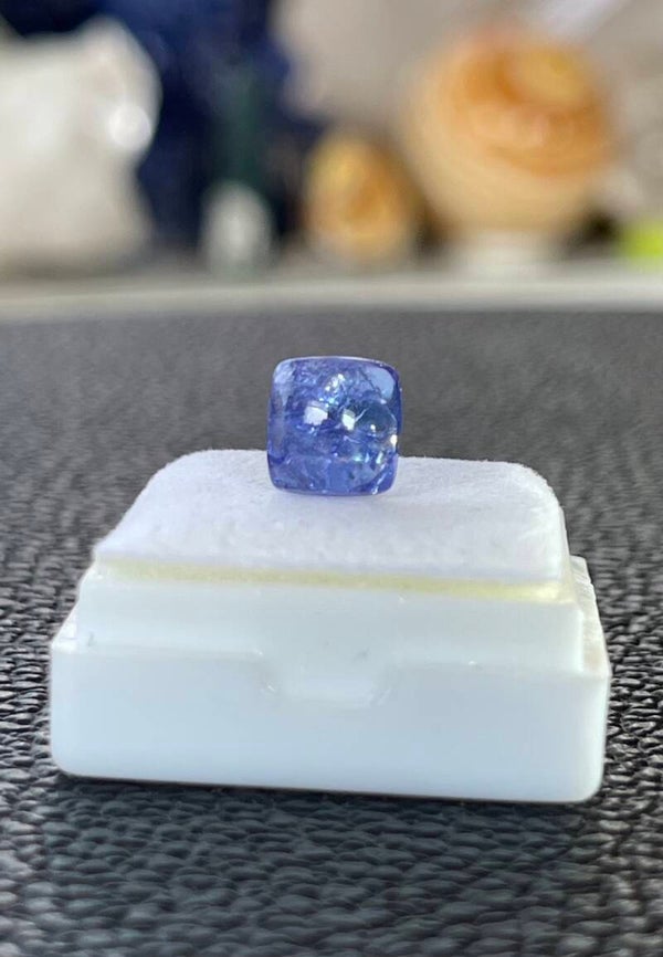 Tanzaniet edelsteen cabochon rechthoek, klein
