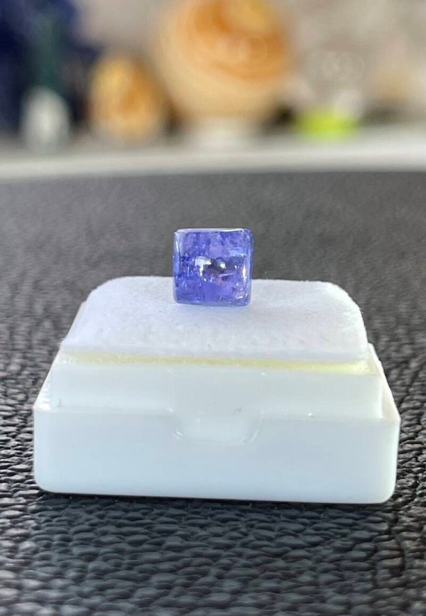 Tanzaniet edelsteen cabochon rechthoek, klein