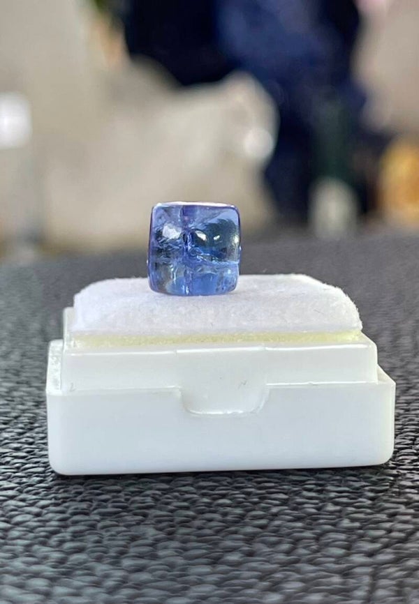 Tanzaniet edelsteen cabochon rechthoek, klein