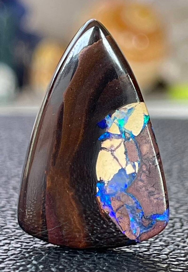 Boulder Opaal edelsteen cabochon druppel, medium