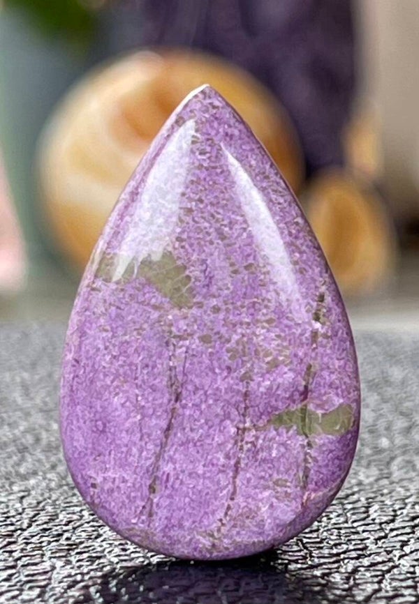 Stichtiet edelsteen cabochon druppel, medium