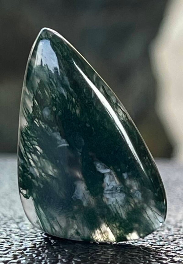 Mosagaat edelsteen cabochon free vorm, medium