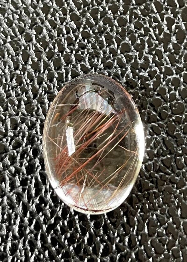 Gouden Rutielkwarts edelsteen cabochon ovaal, medium