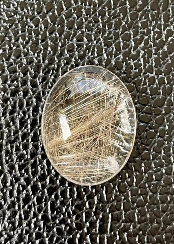 Gouden Rutielkwarts edelsteen cabochon ovaal, medium