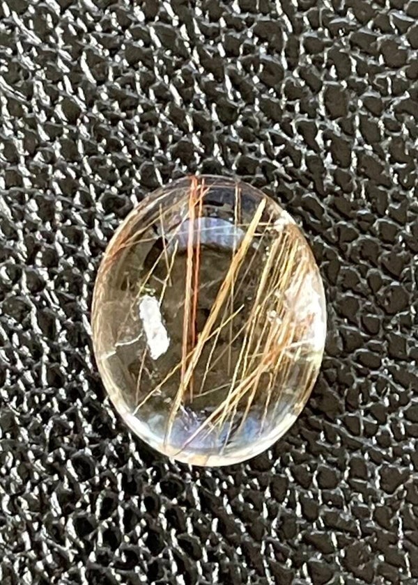 Gouden Rutielkwarts edelsteen cabochon ovaal, medium
