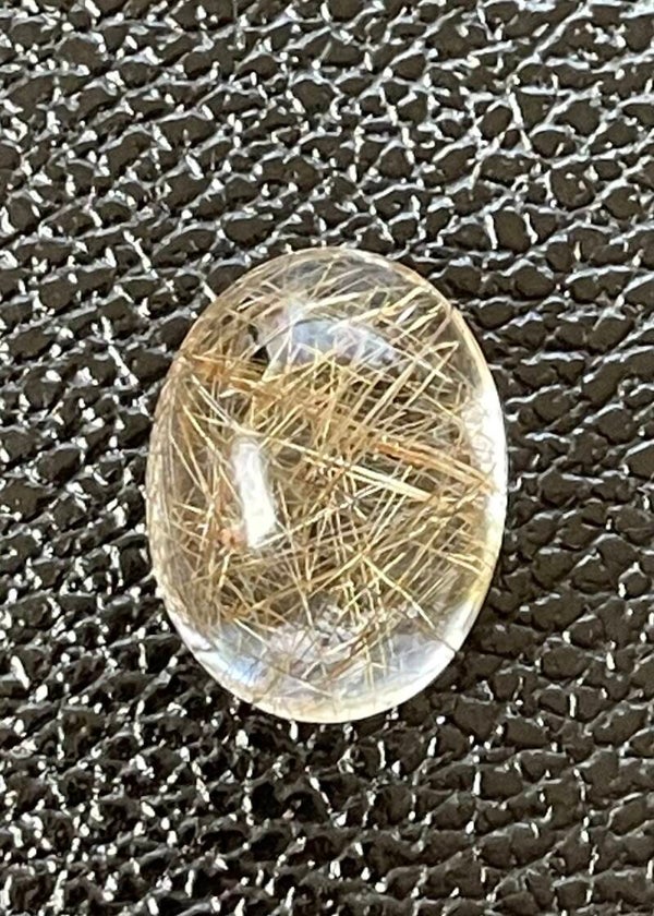 Gouden Rutielkwarts edelsteen cabochon ovaal, medium