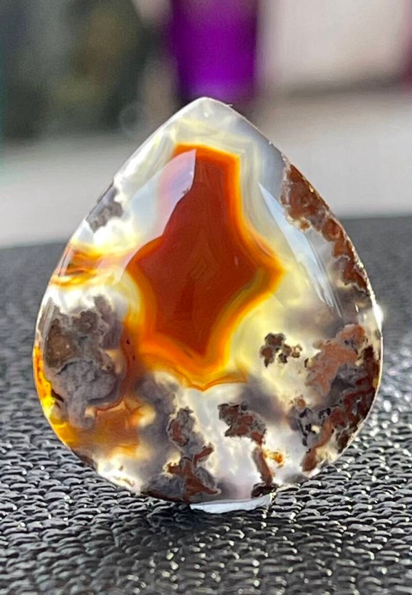 Botswana Agaat edelsteen cabochon druppel, medium