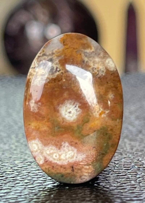 Oceaan Jaspis edelsteen cabochon ovaal, medium