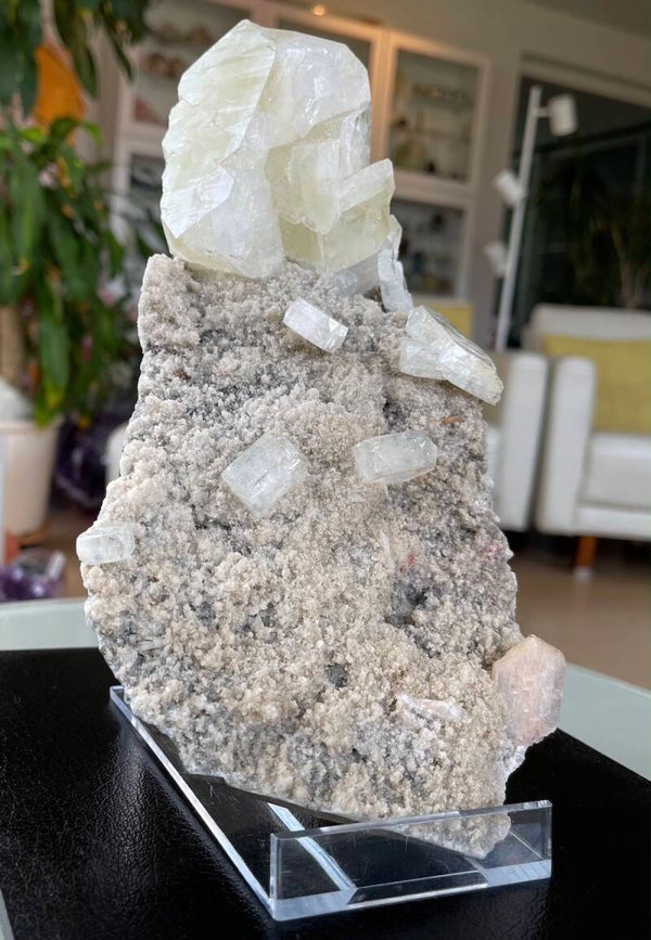 Apofylliet met Stilbiet ruw uit India groot