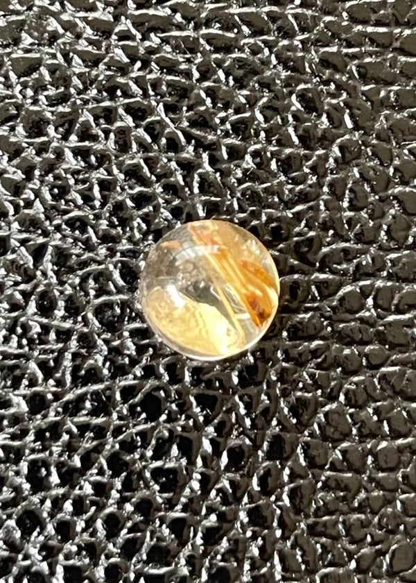 Gouden Rutielkwarts edelsteen cabochon rond, klein