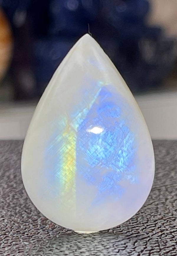 Regenboog Maansteen edelsteen cabochon druppel, groot