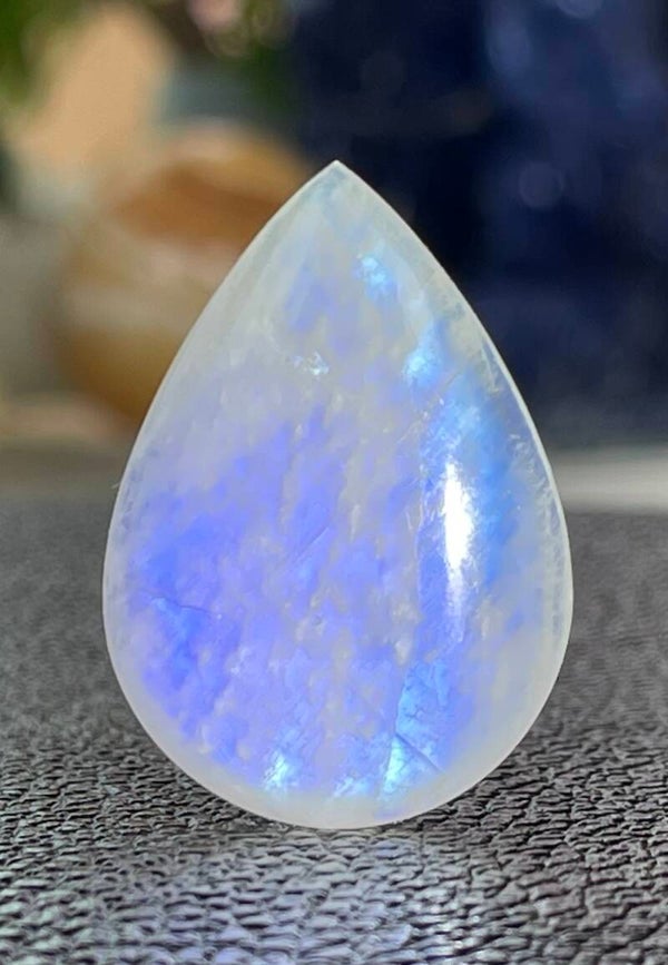 Regenboog Maansteen edelsteen cabochon druppel, medium