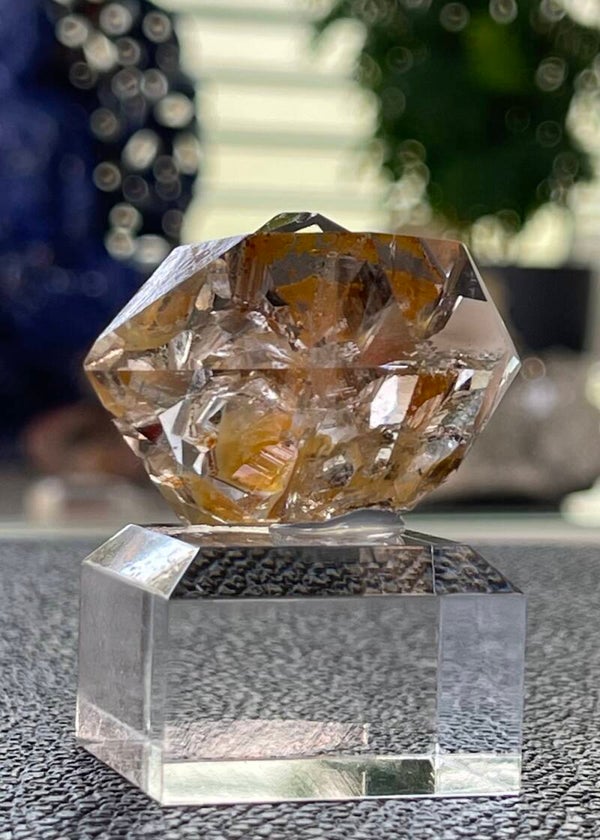 Herkimer Diamant dubbeleinder punten ruw, medium