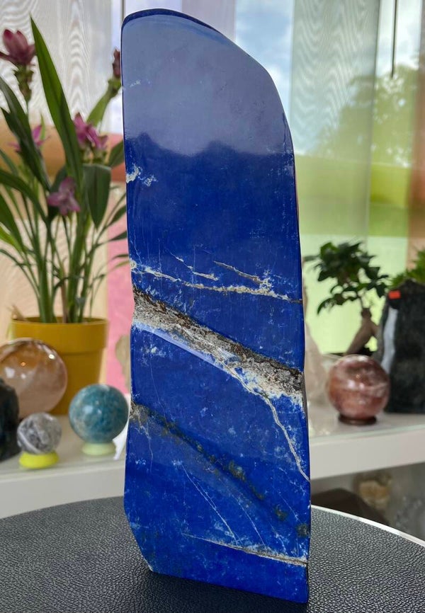 Lapis Lazuli met Pyriet, gepolijst stuk, heel groot