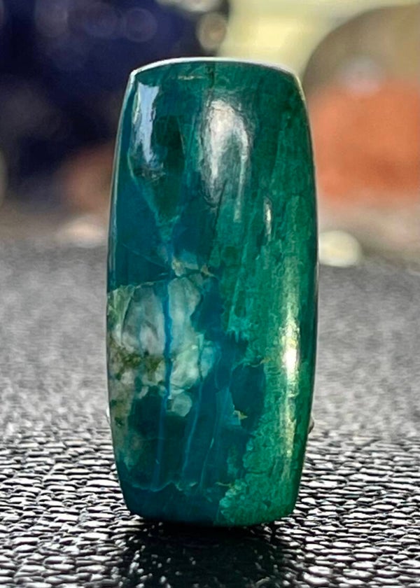 Chrysocolla edelsteen cabochon rechthoekig, medium