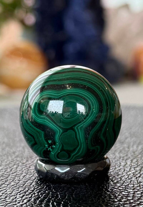 Malachiet bol, klein 3,3cm