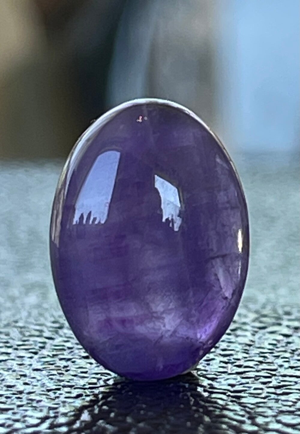 Amethist edelsteen cabochon ovaal, medium