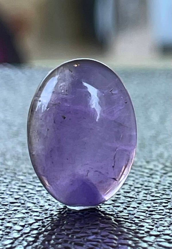 Amethist edelsteen cabochon ovaal, medium