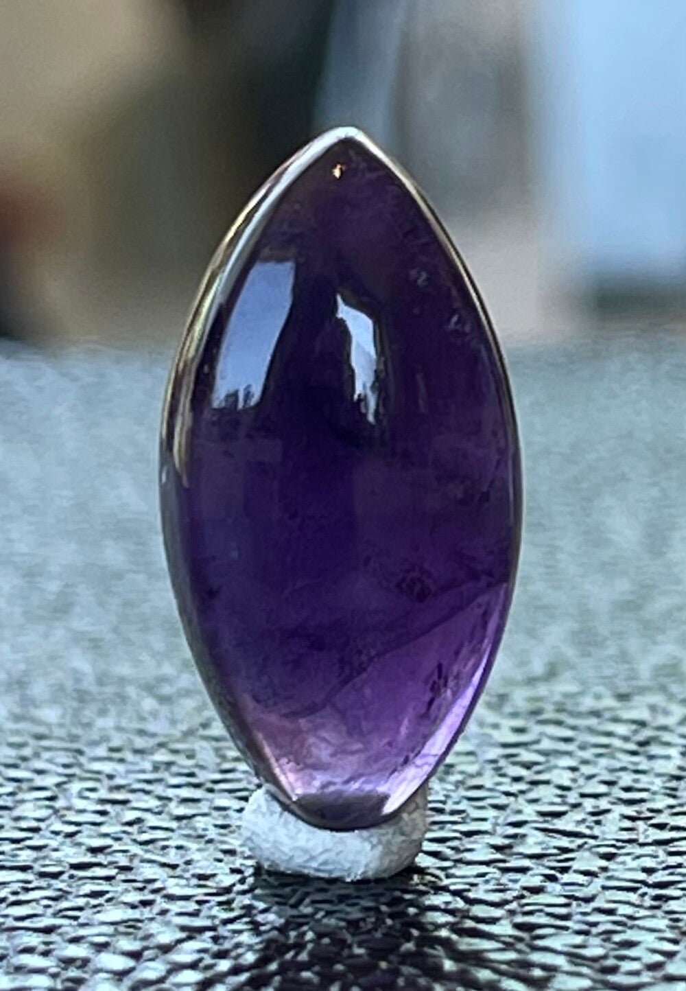 Amethist edelsteen cabochon markiesvorm, medium