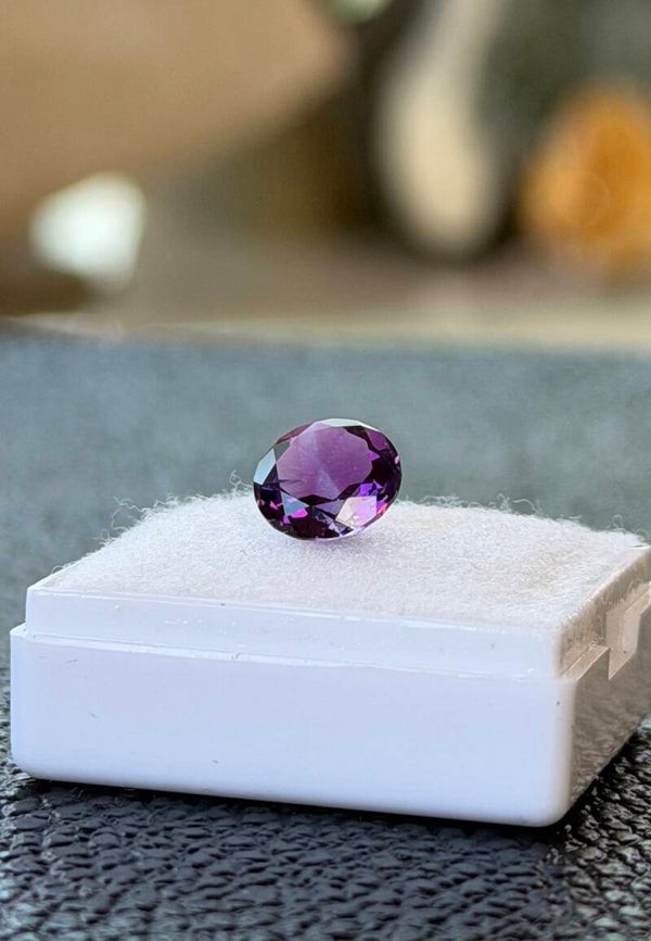 Amethist edelsteen facet geslepen rond, klein